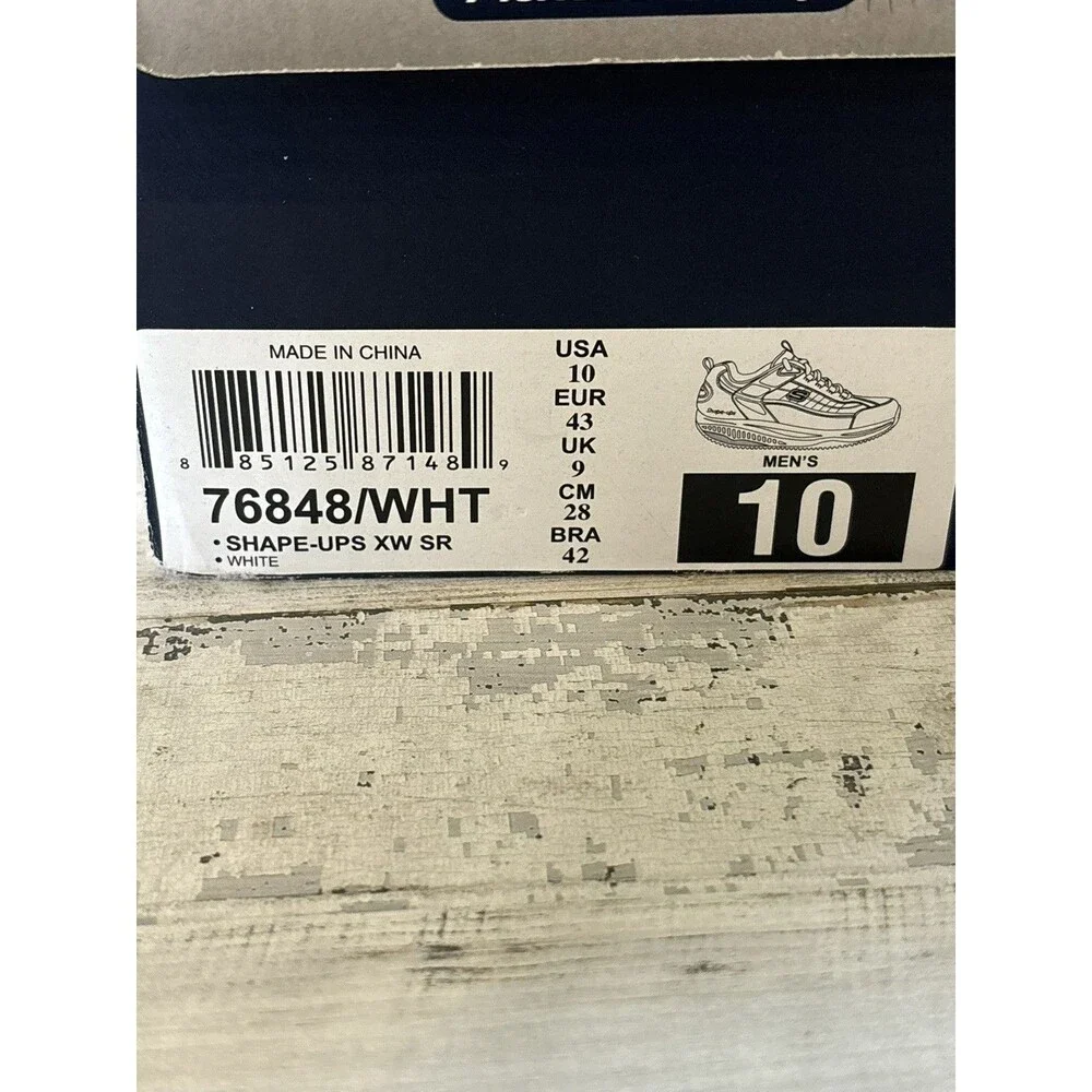 Skechers Shape Ups XT White Toning Shoes Slip Resistant - New In Box - Men’s 10